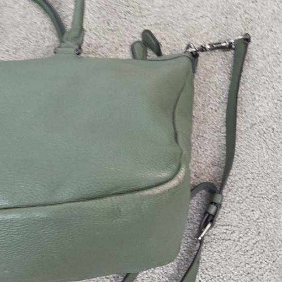 Coach Olive Green Leather Shoulder Bag with Wallet - Picture 12 of 12